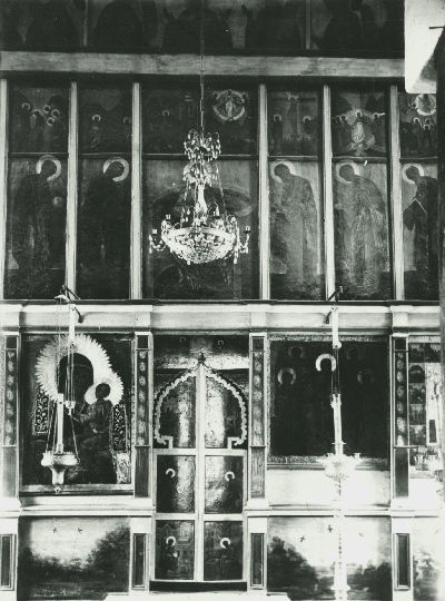 Иконостас церкви Прокопия. Фотография 1909 года из собрания Новгородского музея-заповедника