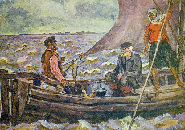 Репродукция картины Петра Кончаловского «На Ильмень-озере» (1928 г.).